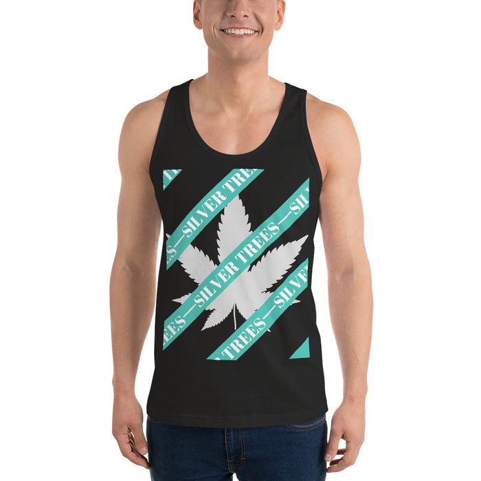 "From The Farm" Silver Trees "Silvertrizzle" Tank - Black