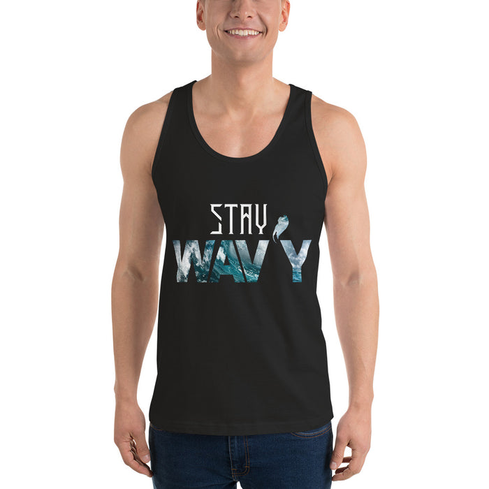 Wav'Y Fashion line - "Stay Wav'Y" - White - Tank Top
