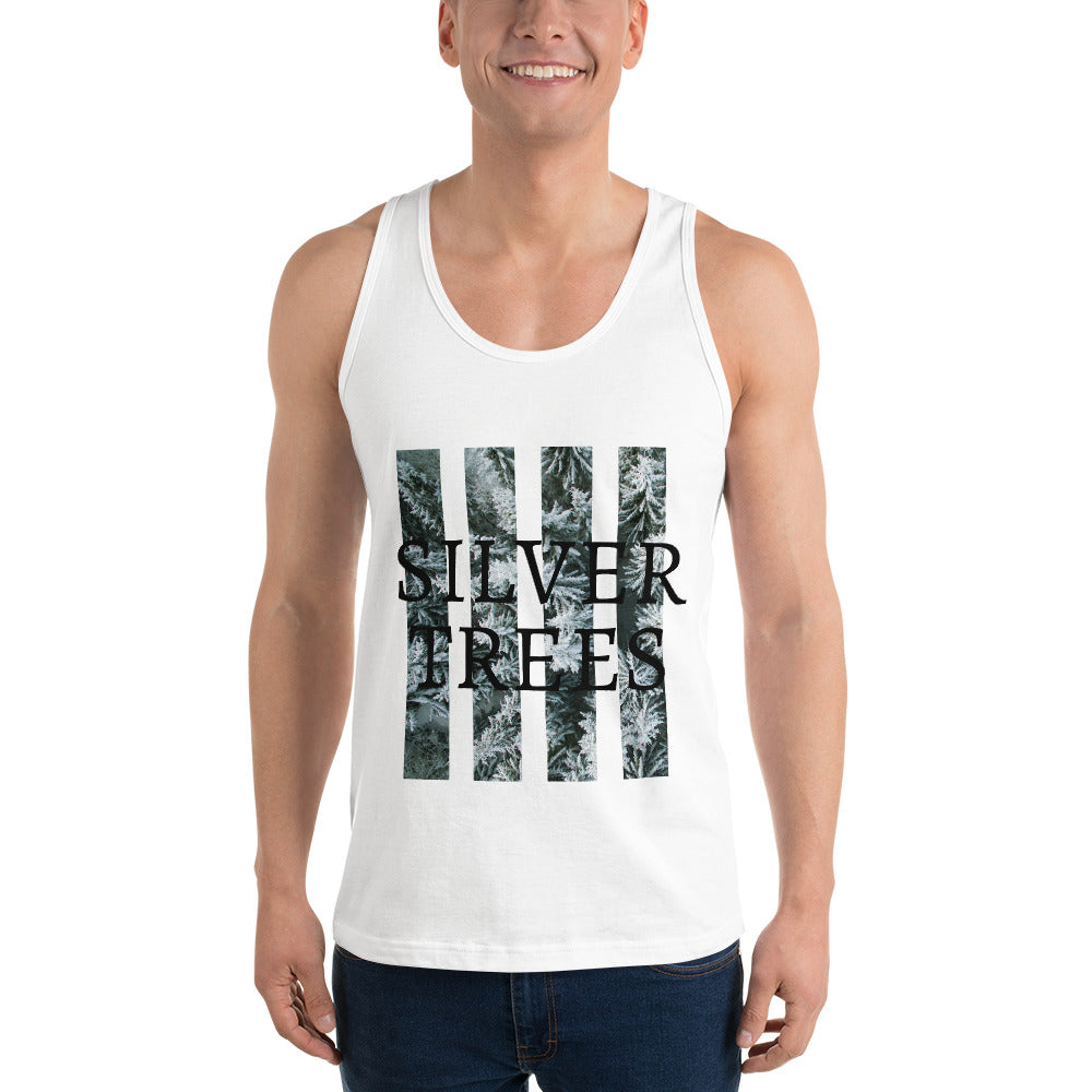 "From The Farm" Silver Trees Tank - Black