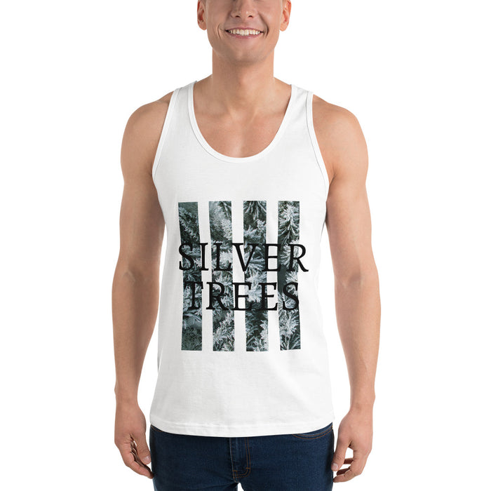 "From The Farm" Silver Trees Tank - Black