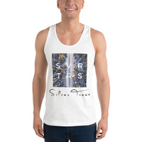 "From The Farm" Silver Trees "Frosty Tops"  Tank - White