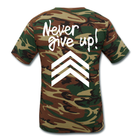 Never Give Up LLS - green camouflage